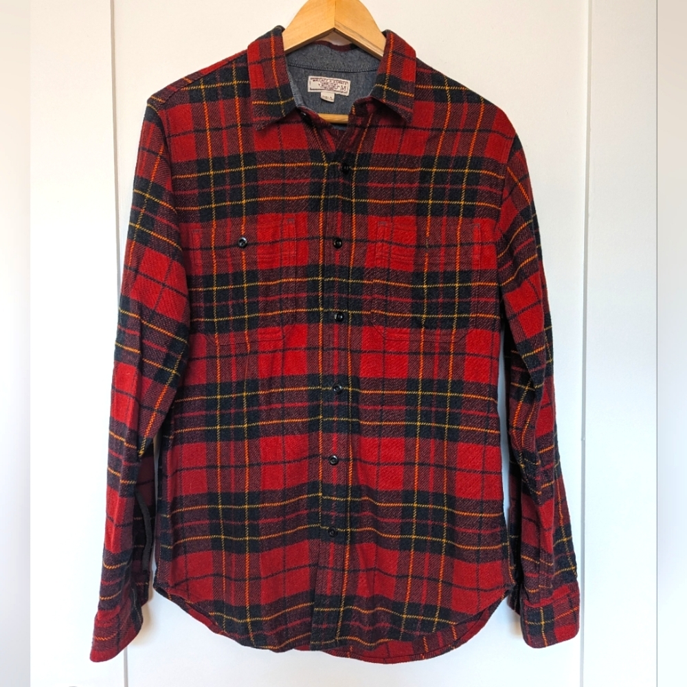 W&B J.Crew Flannel shirt (red, black, yellow)